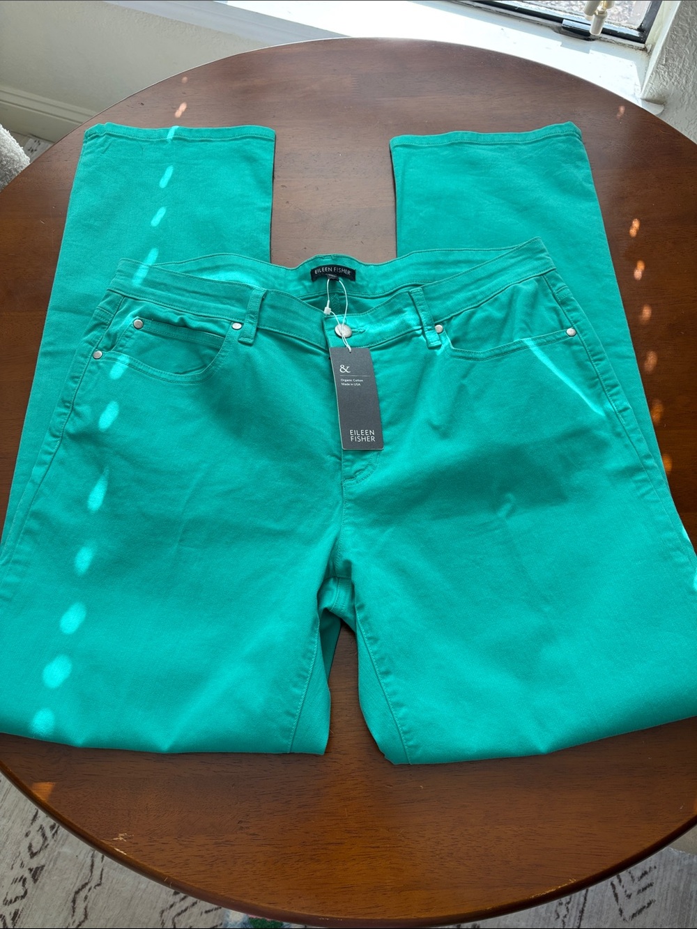 NWT Eileen Fisher Women’s Mint Straight Jeans